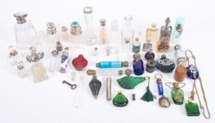 A mixed collection of glass and silver p