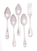 A mixed group of silver flatware includi