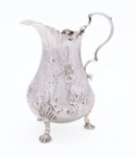 A Victorian silver cream jug by John Kei