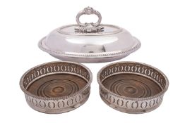 A pair of early 20th century silver plat