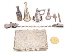 A mixed group of silver plated and base