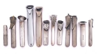 A mixed group of silver and silver plate