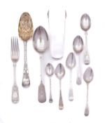 A mixed group of silver flatware includi
