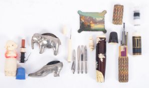 A group of seven sewing accessories incl