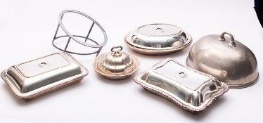 A mixed group of silver plate including: