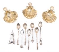 A mixed group of silver plated wares; in