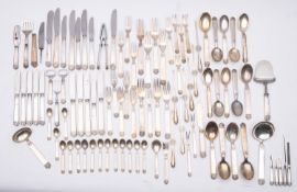 A mid 20th century canteen of Danish silver assay master Jens Sigsgaard, Copenhagen 1940,