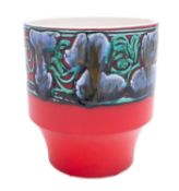 A Poole Pottery Delphis Jardiniere, printed marks and painted monogram for Josephine Wall,