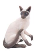 Dillon Rudge [Contemporary], a raku fired stoneware Siamese cat,