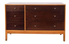 A 20th century mahogany chest of drawers by Maple,