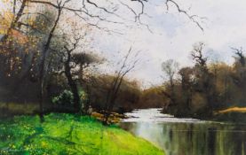 *Richard Thorn (British b 1952) - Landscape scenes - Five prints - The largest 33 x 37cm Four