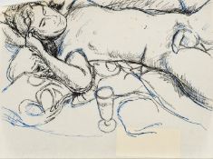 *Edward Wolfe (South African/ British, 1897-1982) - Folio of unframed drawings in ink, pastel,