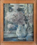 Nora Lucy Mowbray Cundell (British, 1889-1948) - Pink chrysanthemums - Oil on board - 49.5 x 39.