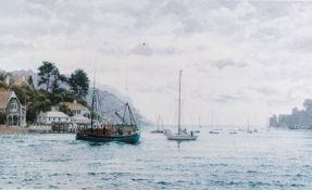 Mark Gibbons (British, Contemporary) - The River Dart near Hexworthy - Watercolour - 27 x 37cm - 48.