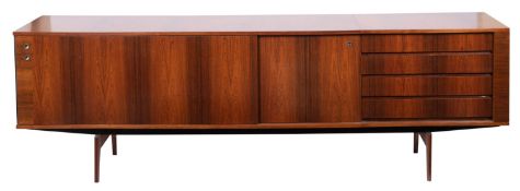 A morado wood (machaerium scleroxylon) sideboard, probably Danish,
