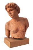 * Karin Jonzen (1914-1998) A terracotta bust of a maiden, 20th century