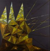 Geoffrey Gunn (British, 20th Century) - Martyrdom of St Edmund - Mixed media on board