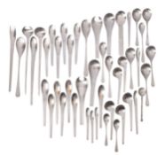Arne Jacobsen for Georg Jensen: Matte Stainless Steel Cutlery, a part service including knives,