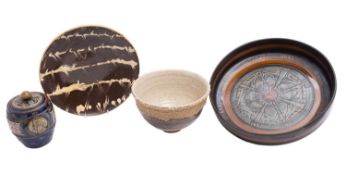 A mixed group of 20th century ceramics, comprising a Poole pottery vase,