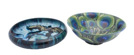 A Dartington Pottery 'peacock' bowl,