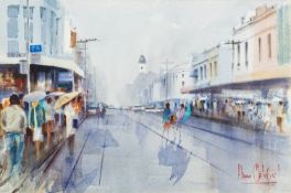 Álvaro Castagnet (Uruguayan, b. 1954) - Grey Day: Glenferrie Road - Watercolour - 36.