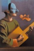 Two signed prints after Jane Lewis (British, b. 1953) - The Banjo Mandolin - Silkscreen print - 55.