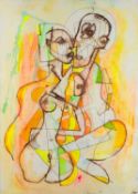 Yop (Contemporary) - A couple - Mixed media - 74 x 53cm - Signed lower right - Together with a