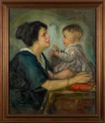 Wilhelm Wachtel (Polish-American, 1875-1953) - Mother and child - Oil on canvas - 80.