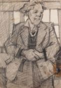 *Robert Oscar Lenkiewicz (British, 1941-2002) - Portrait of an elderly woman,