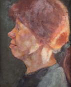 Louise Courtnell (British, b. 1963) - Carolyn - Profile - Oil on canvas - 30 x 25cm - 45.5 x 40.
