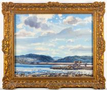 Stuart Reid (British, 20th Century) - A coastal scene - Oil on canvas - 38.5 x 48.