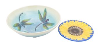 A Dennis China Works bowl and plate, after originals by Sally Tuffin,