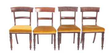 A set of four Regency mahogany side chai