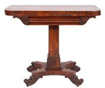 An early Victorian rosewood rectangular