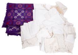 A quantity of assorted linen and other f