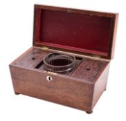 A Regency rosewood tea caddy, circa 1815