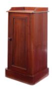 A Victorian mahogany pedestal bedside cu