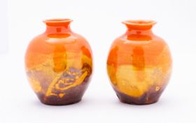 A pair of Baron Barnstable globular vase