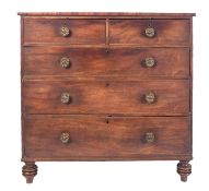 A Regency mahogany chest of drawers, ear
