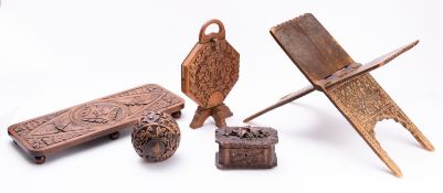 A group of seven pieces of treen, 19th/2