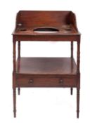A Georgian mahogany washstand.