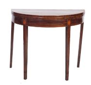 A George III mahogany and line inlaid de