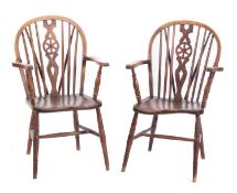 A pair of elm, ash and beech wheel and s