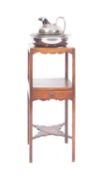 A George III mahogany washstand, last qu