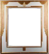 A gilt and painted Art Deco frame -