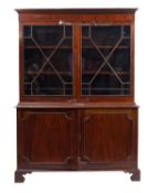 A mahogany and astragal glazed display c