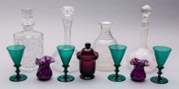 A mixed lot of glassware 19th and later