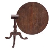 A George III oak tripod table, circa 176