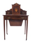 An Edwardian rosewood and inlaid bonheur