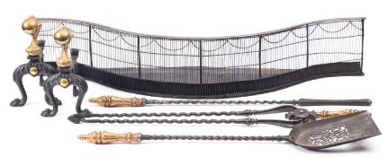 A set of three steel and brass mounted f